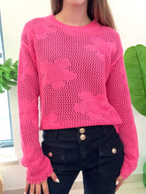Carregar imagem no visualizador da galeria, Camisola malha aberta rosa Morgan
