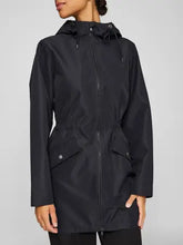 Carregar imagem no visualizador da galeria, Parka preta capuz Vitally