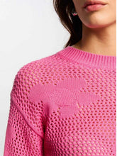 Carregar imagem no visualizador da galeria, Camisola malha aberta rosa Morgan