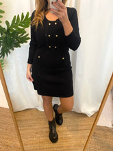Carregar imagem no visualizador da galeria, Vestido de malha preto Morgan