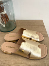 Carregar imagem no visualizador da galeria, Chinelo Cubanas pele dourado