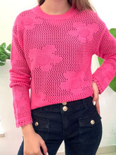 Carregar imagem no visualizador da galeria, Camisola malha aberta rosa Morgan