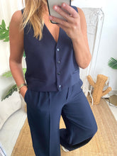 Carregar imagem no visualizador da galeria, Colete azul marinho Naf Naf