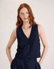 Carregar imagem no visualizador da galeria, Colete azul marinho Naf Naf