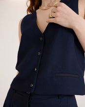 Carregar imagem no visualizador da galeria, Colete azul marinho Naf Naf