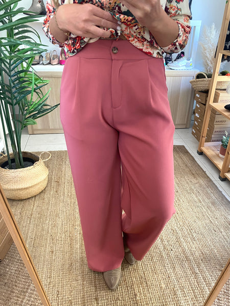 Calças pantalonas rosa