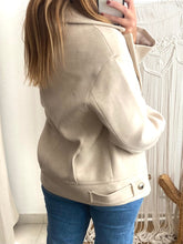 Carregar imagem no visualizador da galeria, Casaco de fazenda oversize beje Morgan