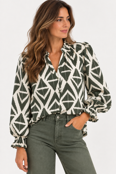 Camisa estampa kaki