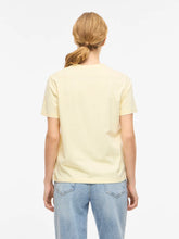 Carregar imagem no visualizador da galeria, T-shirt Vila algodão amarelo
