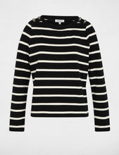 Carregar imagem no visualizador da galeria, Camisola preta riscas Morgan
