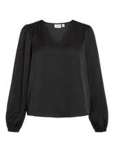Carregar imagem no visualizador da galeria, Blusa acetinada Viellette preto
