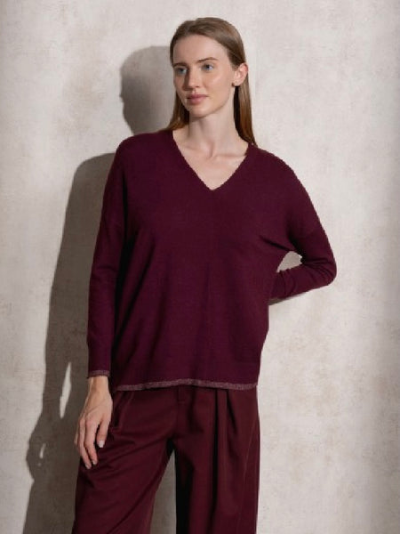 Camisola de malha fininha Bordeaux Smf