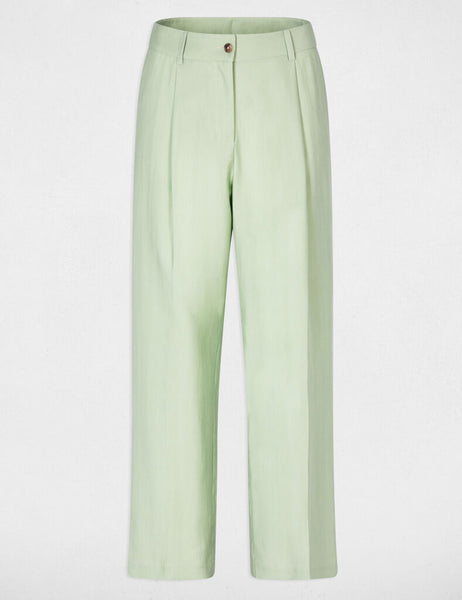 Calças Morgan verde água