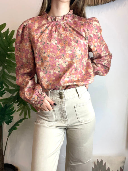 Blusa bombazina florzinhas