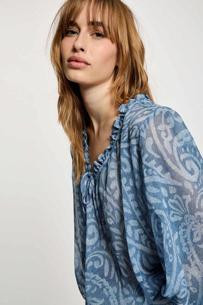 Blusa estampada azul  MORGAN