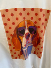 Carregar imagem no visualizador da galeria, T-shirt de algodão cão bolas laranja
