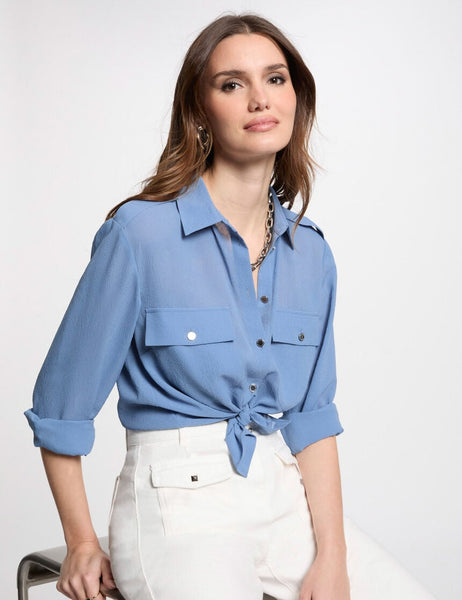 Camisa azul MORGAN