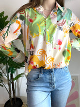 Carregar imagem no visualizador da galeria, Camisa estampada amarelo/verde
