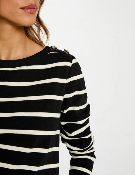 Camisola preta riscas Morgan