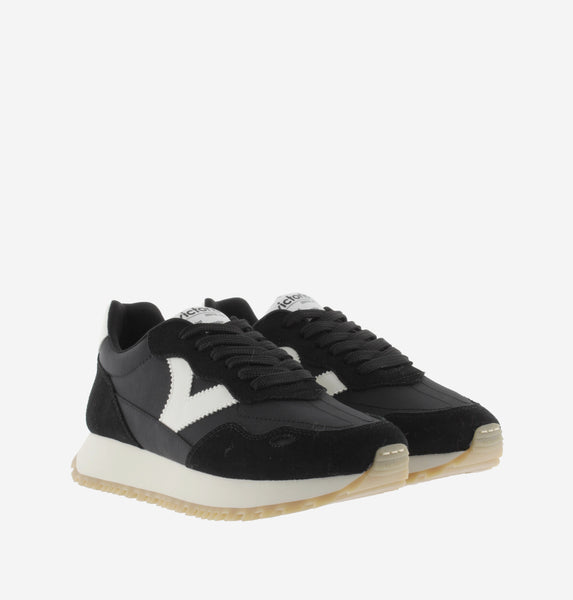 Ténis nylon e camurça preto Victoria