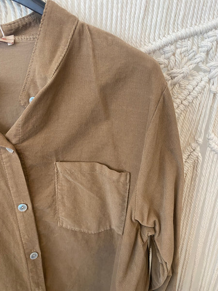 Camisa bombazina camel