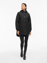 Carregar imagem no visualizador da galeria, Parka acolchoada capuz preto Vila
