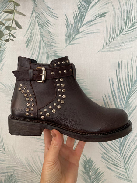 Botas Cubanas Sin tachas castanho