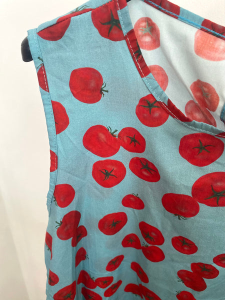 Vestido estampa azul tomate 🍅