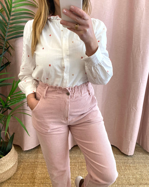 Camisa corações rosa