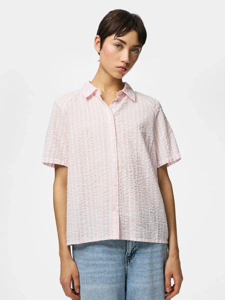 Camisa riscas rosa Pieces