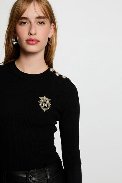 Camisola de malha emblema MORGAN
