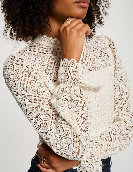 Blusa renda cru Morgan
