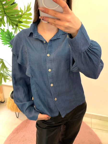 Camisa de tencel folho