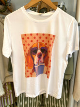 Carregar imagem no visualizador da galeria, T-shirt de algodão cão bolas laranja
