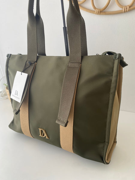 Shopper kaki/camel Don Algodon