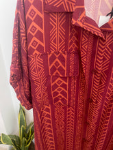 Carregar imagem no visualizador da galeria, Vestido camisa estampa espiga telha
