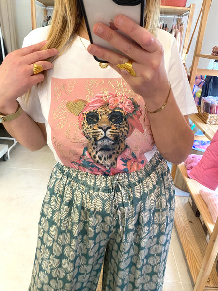 T-shirt branca tigre