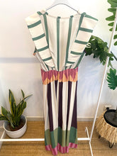 Carregar imagem no visualizador da galeria, Vestido Málaga verde e rosa
