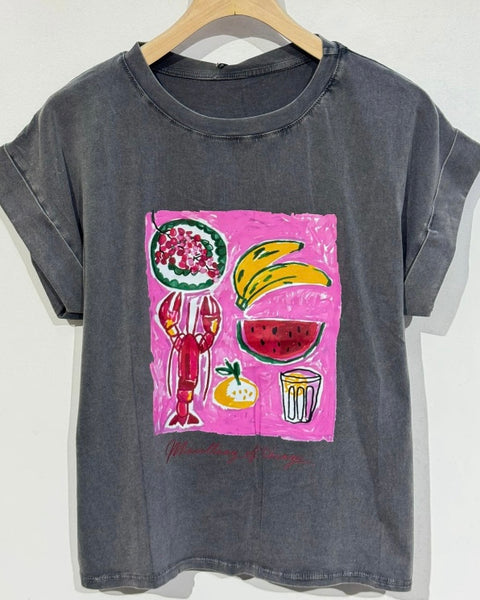 T-shirt cinza summer market