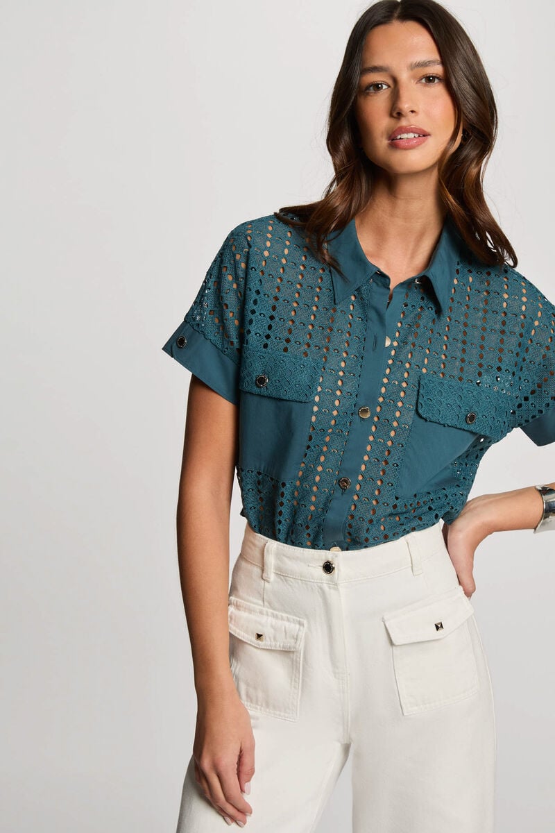 Camisa bordado Inglês Morgan