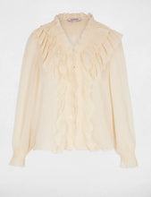 Carregar imagem no visualizador da galeria, Blusa folhos creme MORGAN
