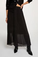 Carregar imagem no visualizador da galeria, Saia plissada preta MORGAN
