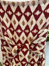 Carregar imagem no visualizador da galeria, Vestido Sardenha estampa losangos beje e bordeaux
