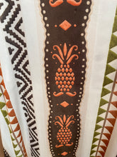 Carregar imagem no visualizador da galeria, Vestido comprido malha frua ananases castanho e verde
