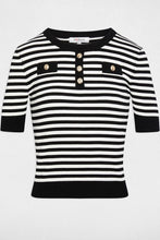 Carregar imagem no visualizador da galeria, Camisola Morgan riscas preto e branco
