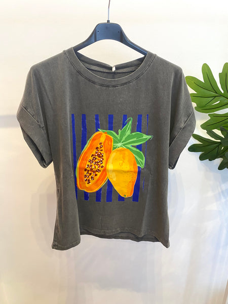 T-shirt cinza Papaia