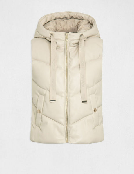 Colete acolchoado ecopele cru Morgan