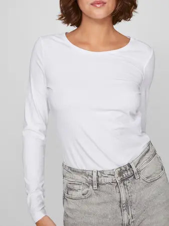 Camisola básica Vinora branco Vila