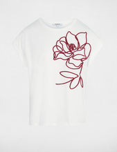 Carregar imagem no visualizador da galeria, T-shirt Morgan flôr bordada
