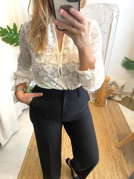 Camisa pérola bordada